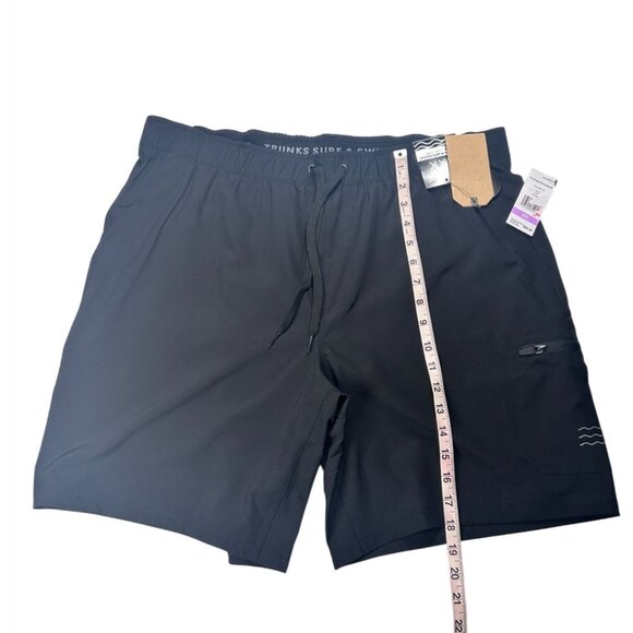 Trunks Surf‎ & Swim Men's XXL Black 9" Stretch Pull-On Cargo Shorts With Pockets - Picture 6 of 9